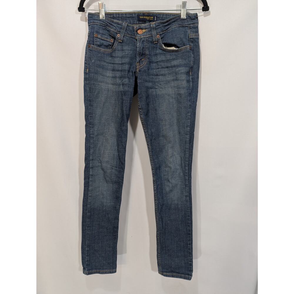 Levis 524 Too Superlow Women’s Jeans‎ Blue Low Rise Skinny Stretch Denim Size 3